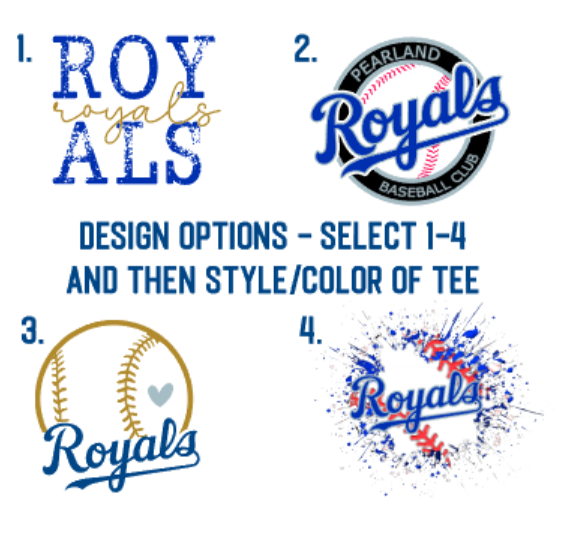 Pearland Little League - Royals Gear (Youth Sizes)